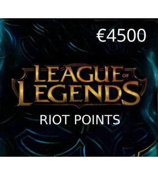 League of Legends 4500 RP Prepaid Card Key EUROPE